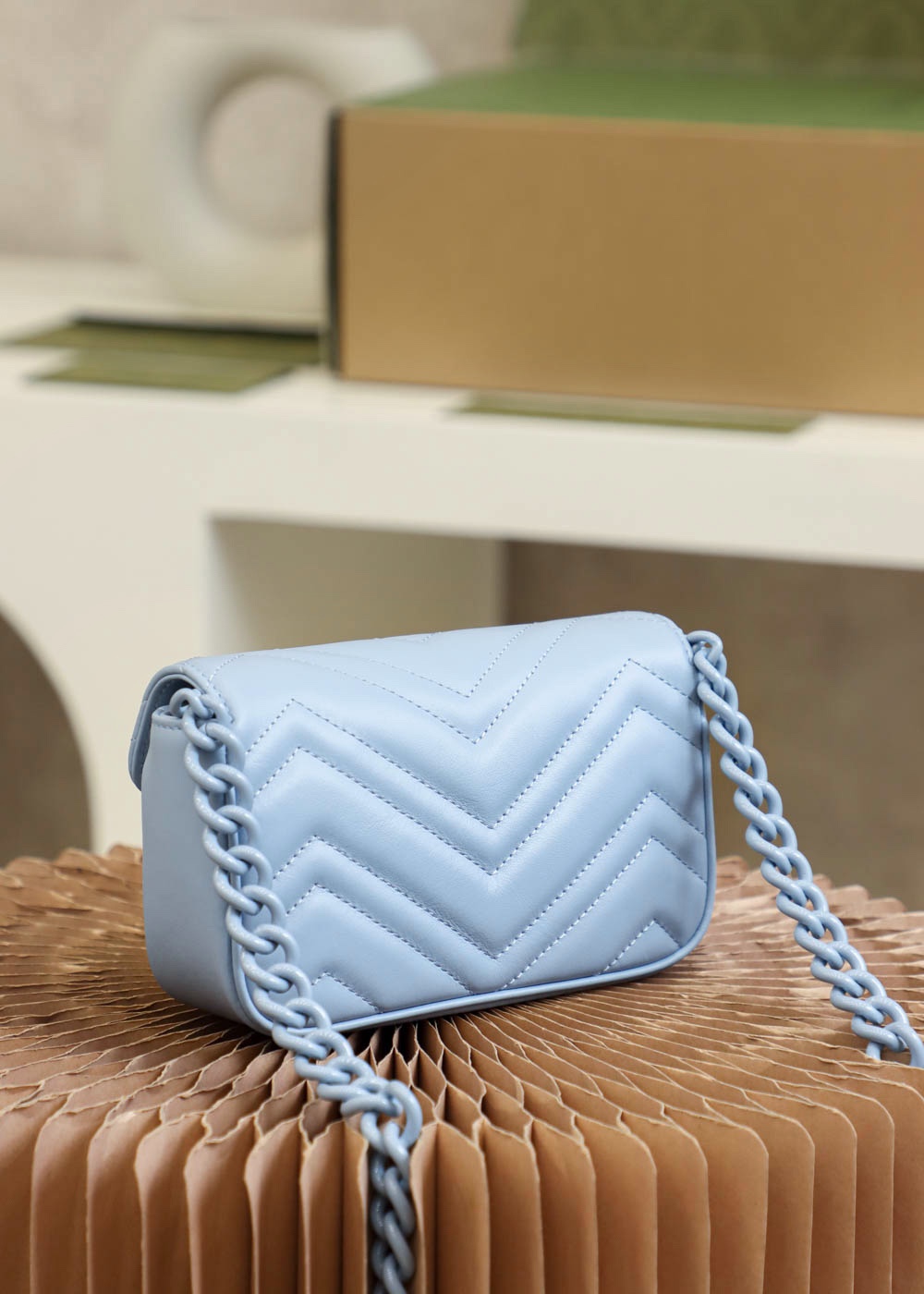 Gucci Mini GG Marmont  - Macarons Blue - Replica Luxury Bags™