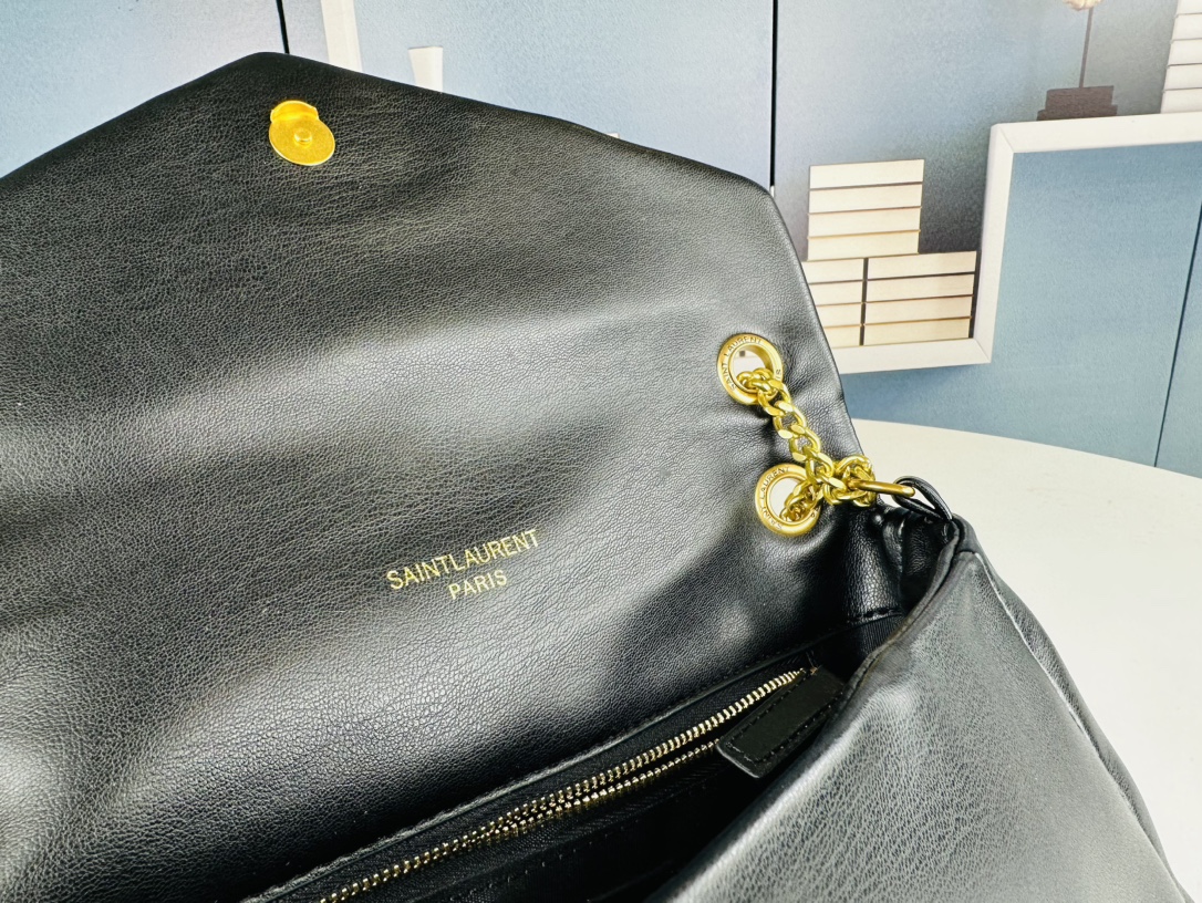 YSL Calypso Leather Chain  - Black - Replica Luxury Bags™