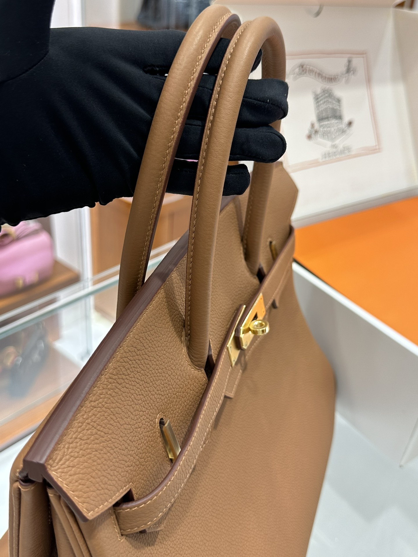 Hermes Birkin  35cm in Brown Gold Hardware - Replica Luxury Bags™