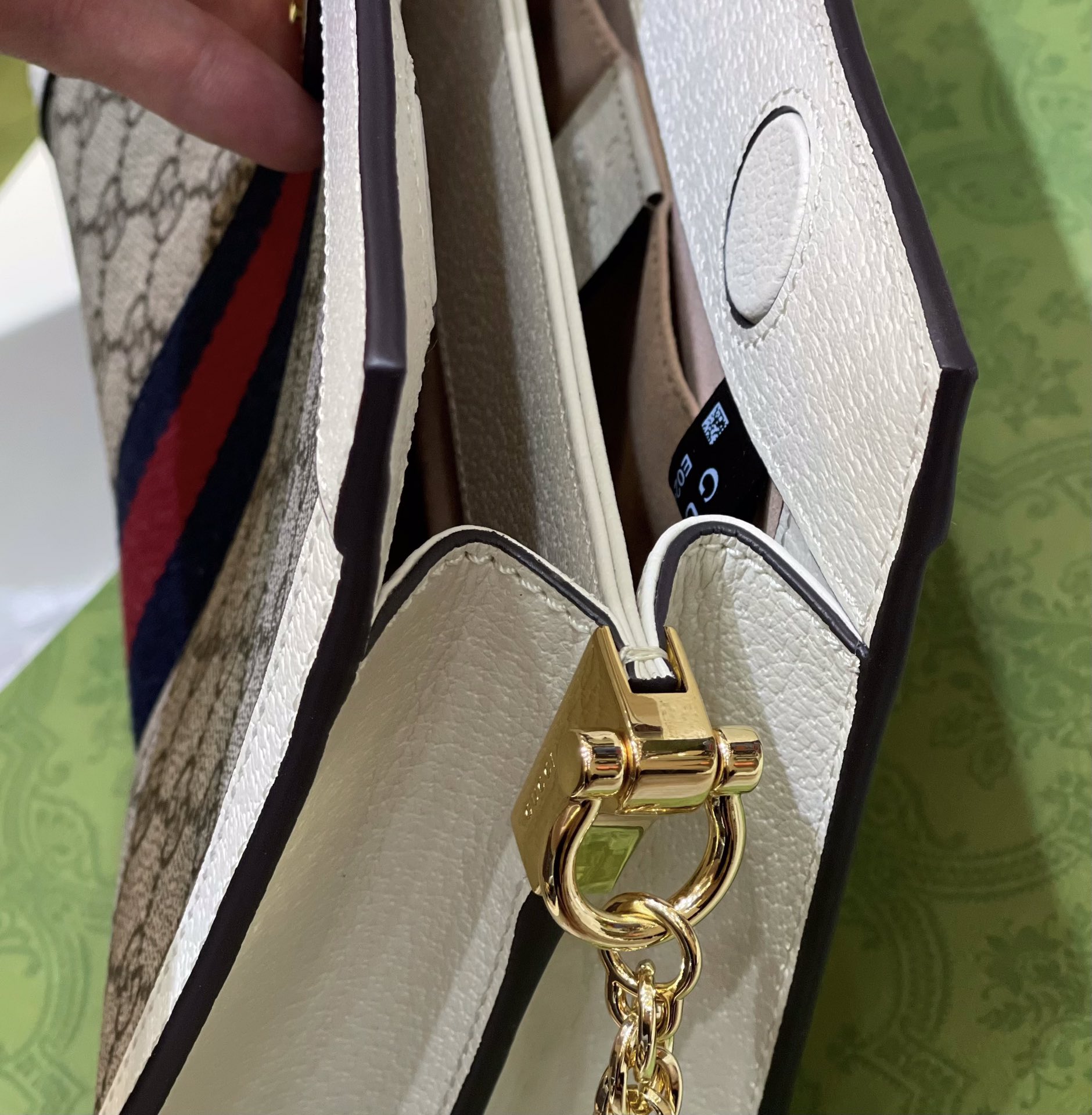 Gucci Ophidia Mini & Small Shoulder  in White Leather Trim | Letter - Replica Luxury Bags™