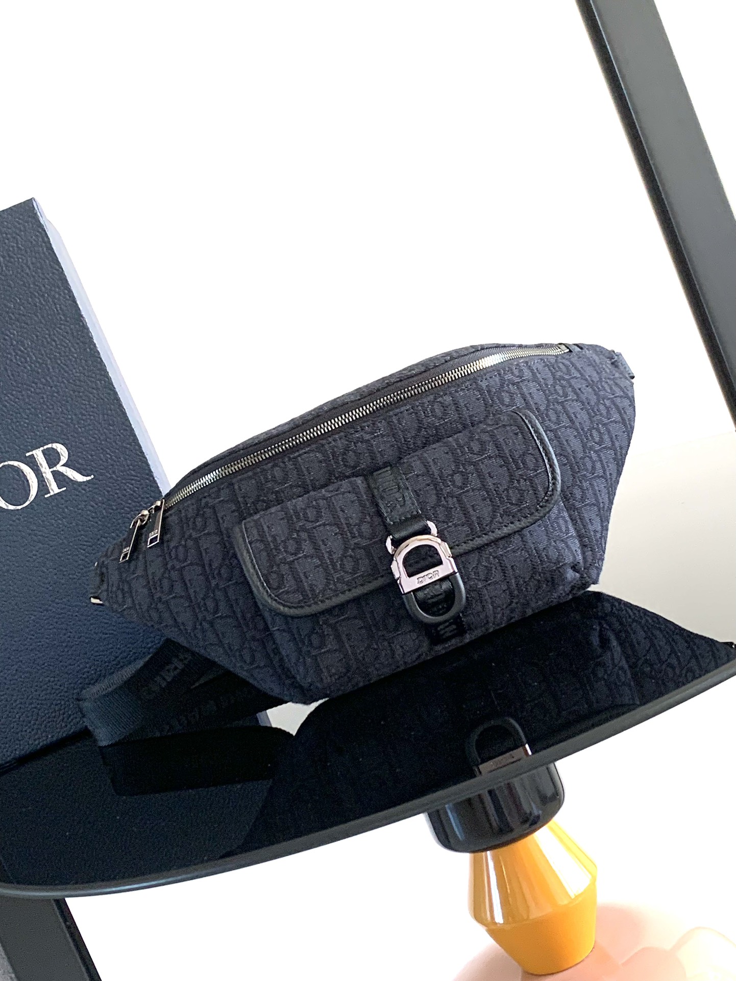 Dior 8 Belt Bag - Black Dior Oblique Jacquard - Replica Luxury Bags™
