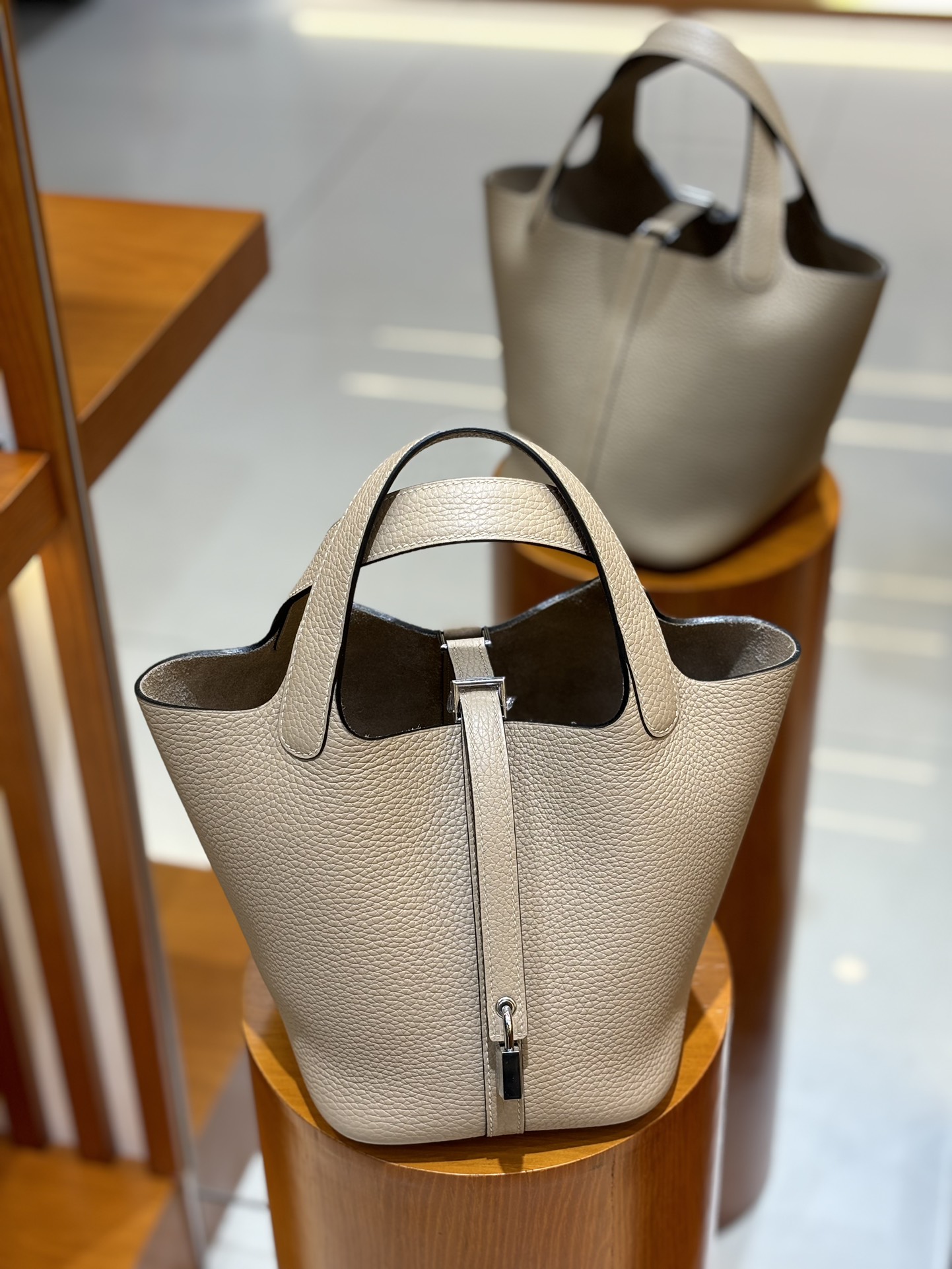 Hermes Picotin lock  18cm in Sand Silver Hardware - Replica Luxury Bags™