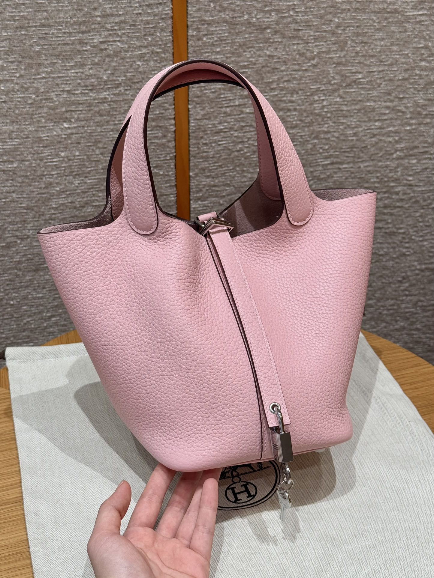Hermes Picotin lock  18cm in Pink Silver Hardware - Replica Luxury Bags™