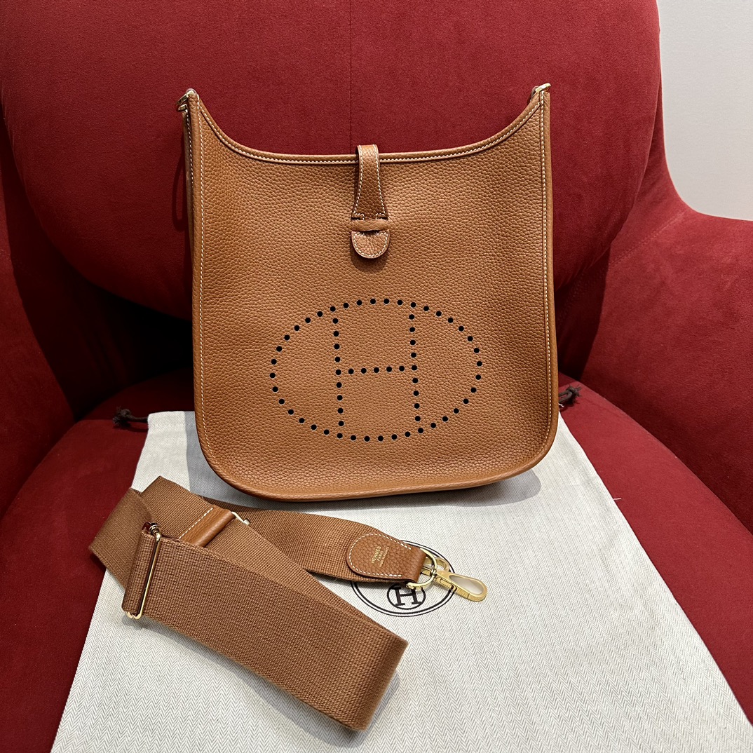 Hermes PM Evelyne  in Brown - Small - Replica Luxury Bags™