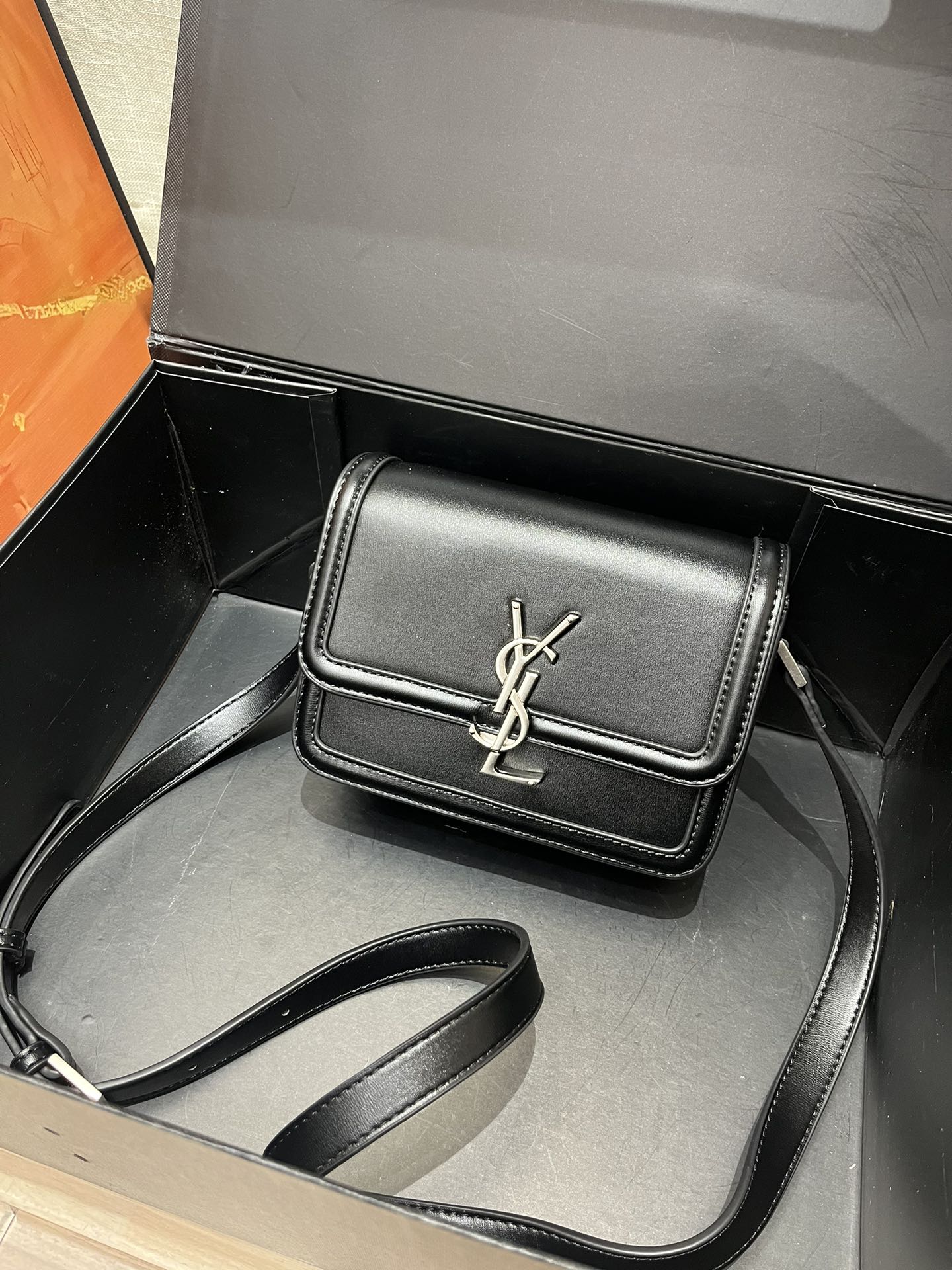 YSL Mini Shoulder  - Black Leather SilverHardware - Replica Luxury Bags™