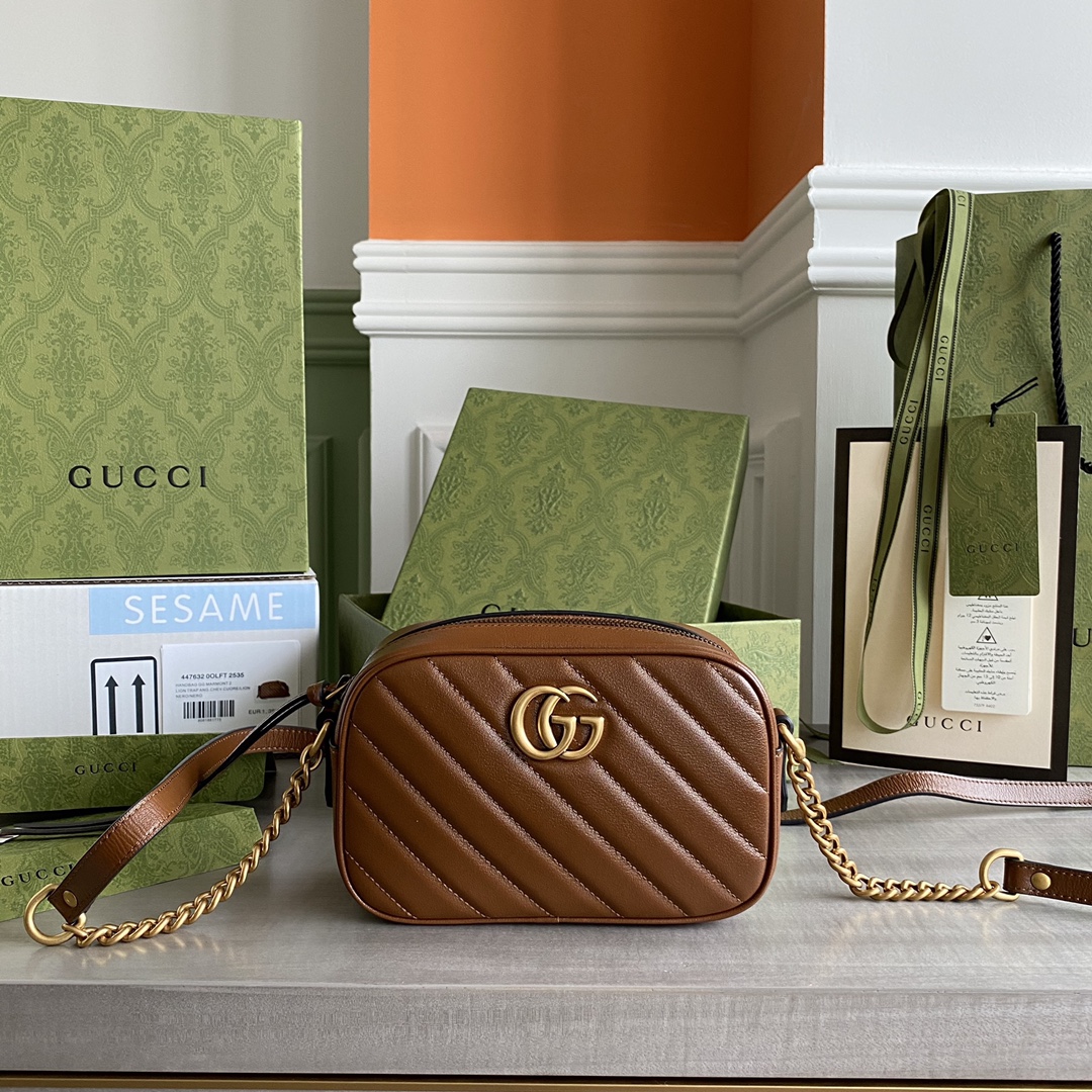 Gucci GG Marmont Mini & Small Shoulder  in Brown | Camera - Replica Luxury Bags™