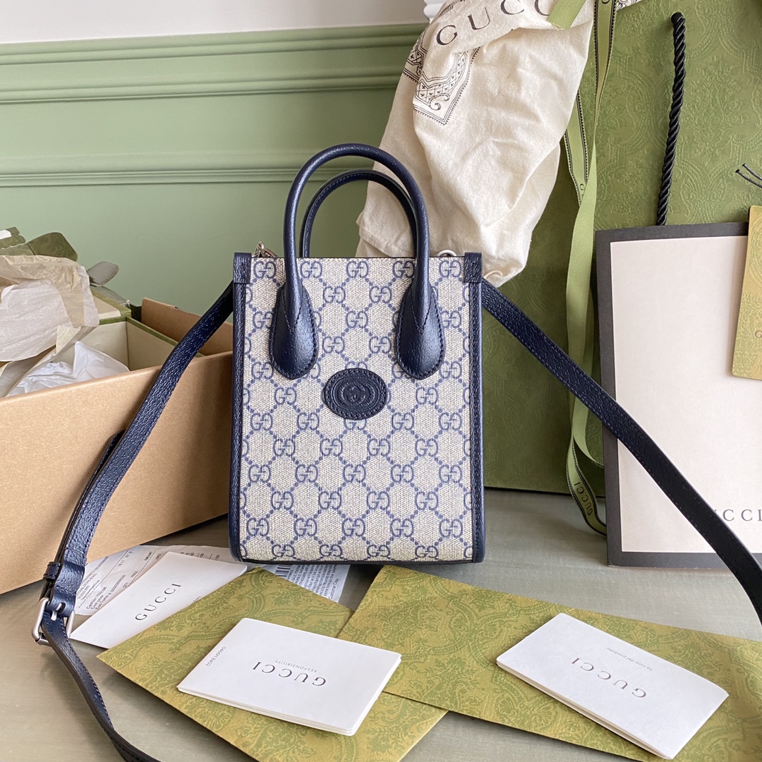 Gucci Mini Tote  in Blue - Replica Luxury Bags™