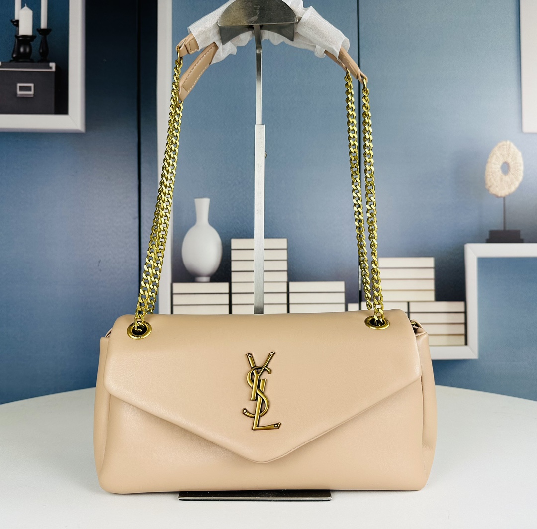 YSL Calypso Leather Chain  - Beige - Replica Luxury Bags™