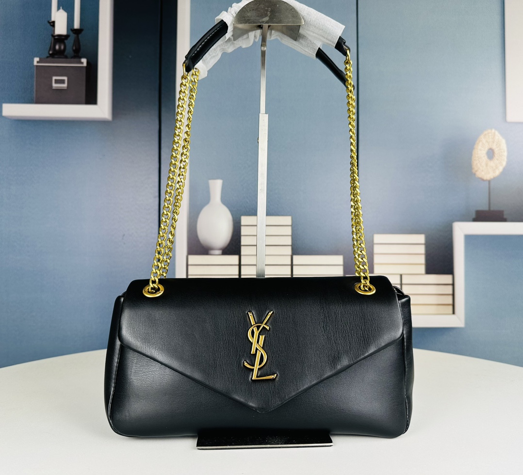 YSL Calypso Leather Chain  - Black - Replica Luxury Bags™