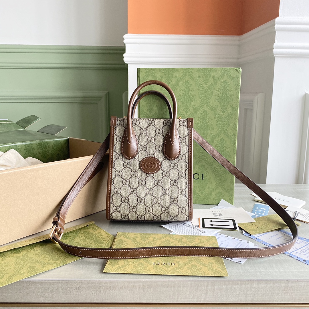 Gucci Mini Tote  in Brown - Replica Luxury Bags™