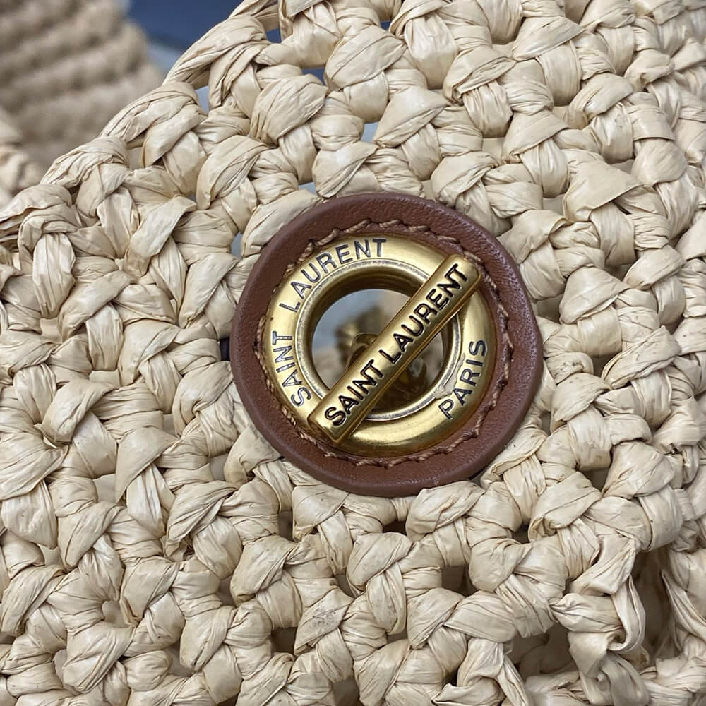 YSL Icare Shopping Bag In Raffia - Replica Luxury Bags™