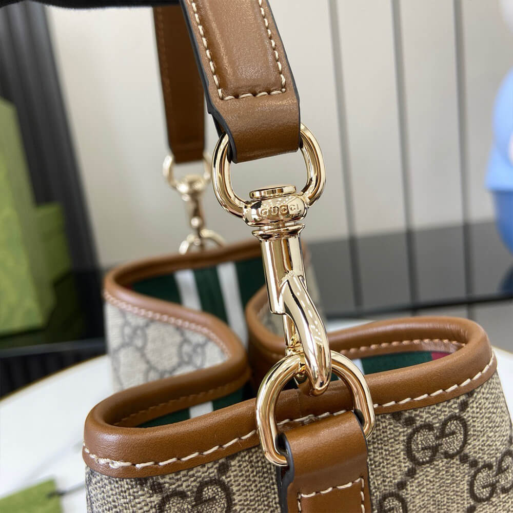 Gucci GG Emblem Mini Bucket Bag - Replica Luxury Bags™