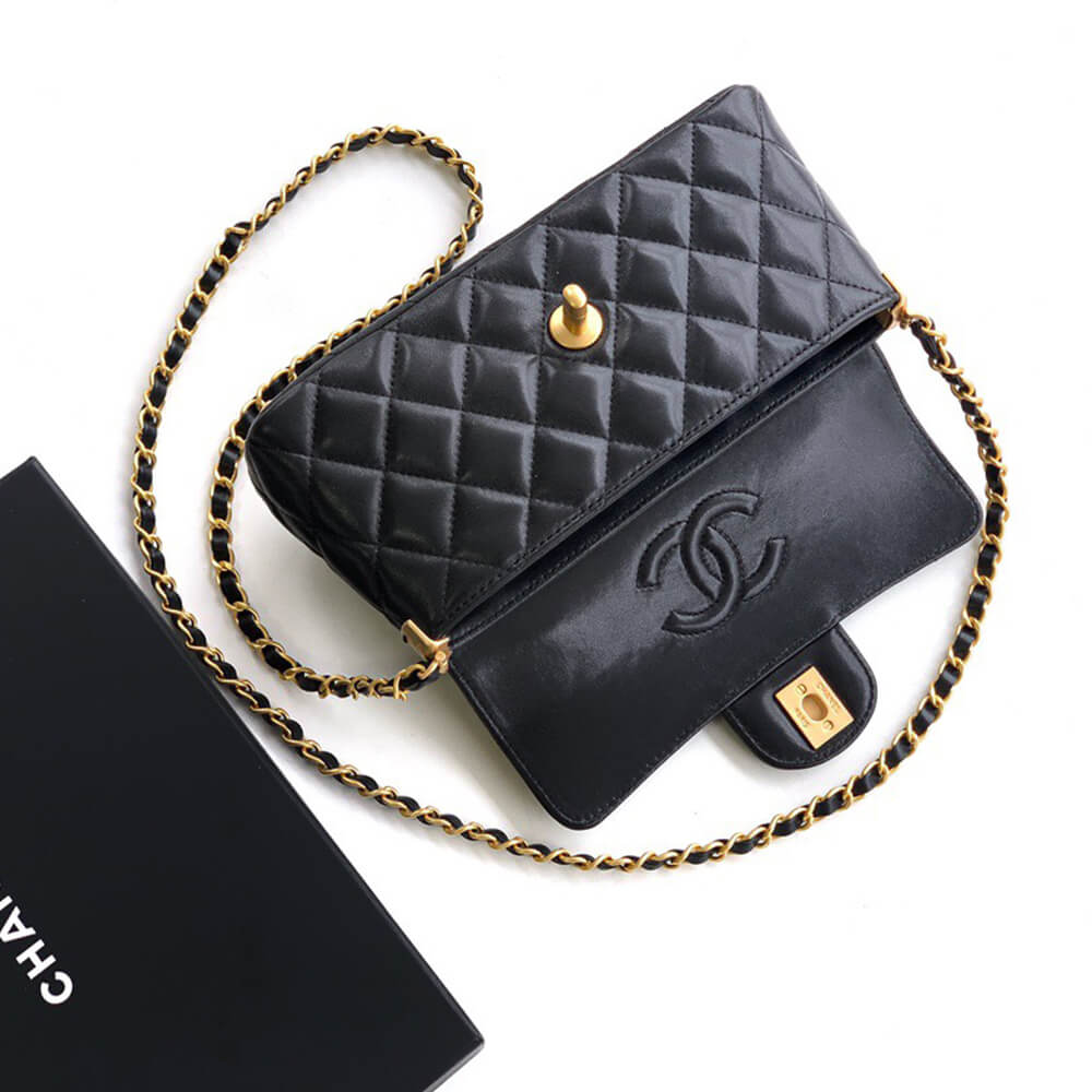 Chanel Mini Flap Bag with Top Handle - Replica Luxury Bags™