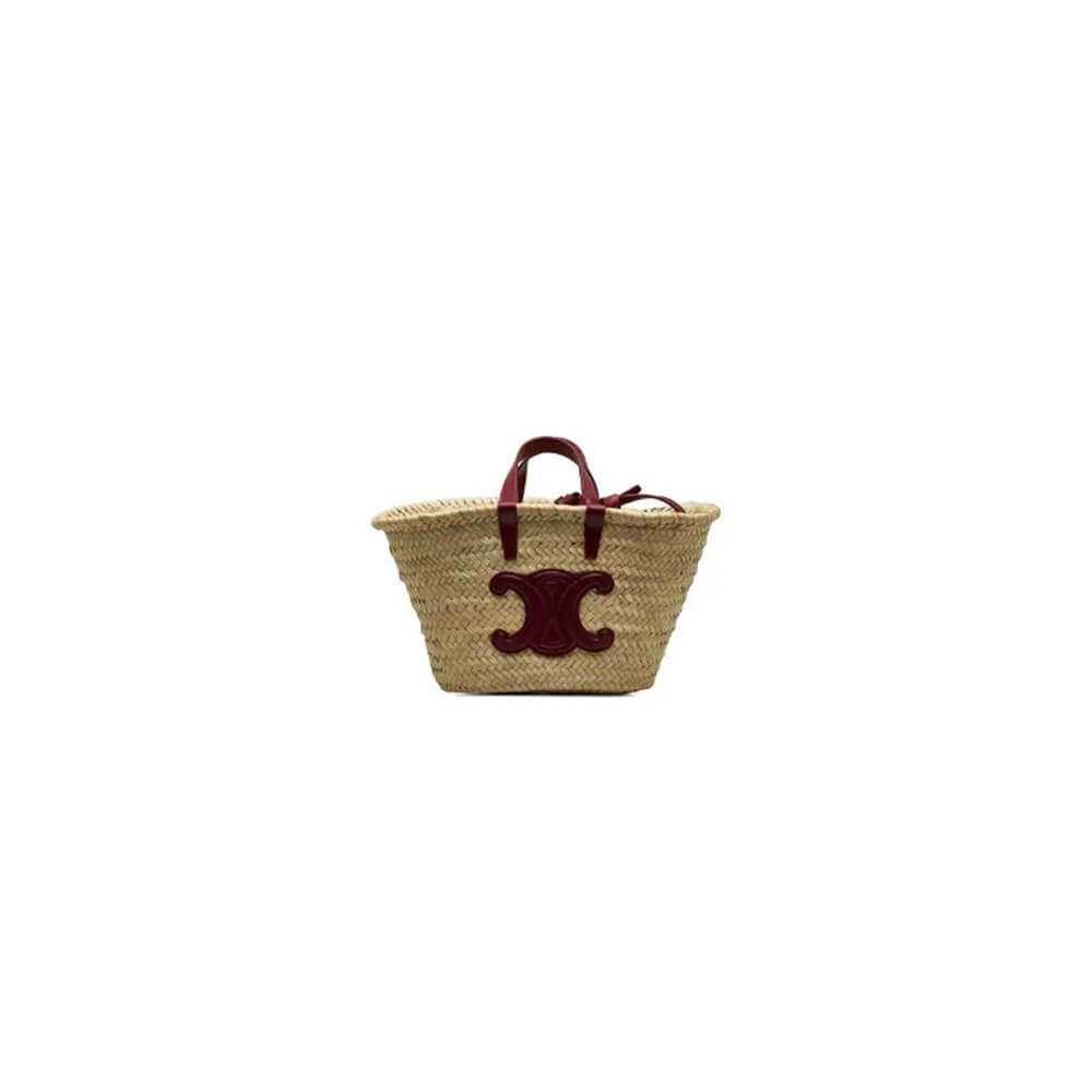 Celine Classic Raffia And Calfskin Tote Straw Bag - Replica Luxury Bags™