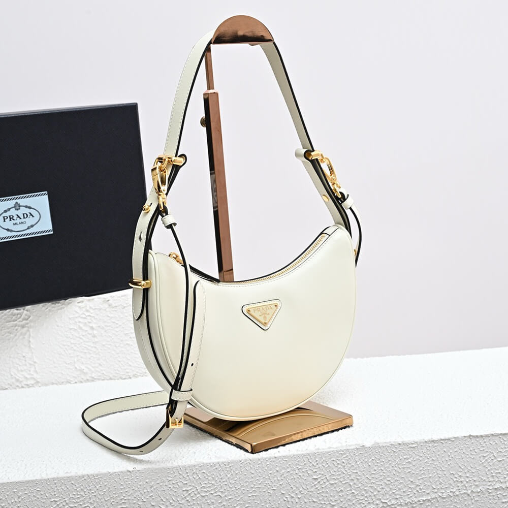 Prada Arque Leather Shoulder Bag - Replica Luxury Bags™