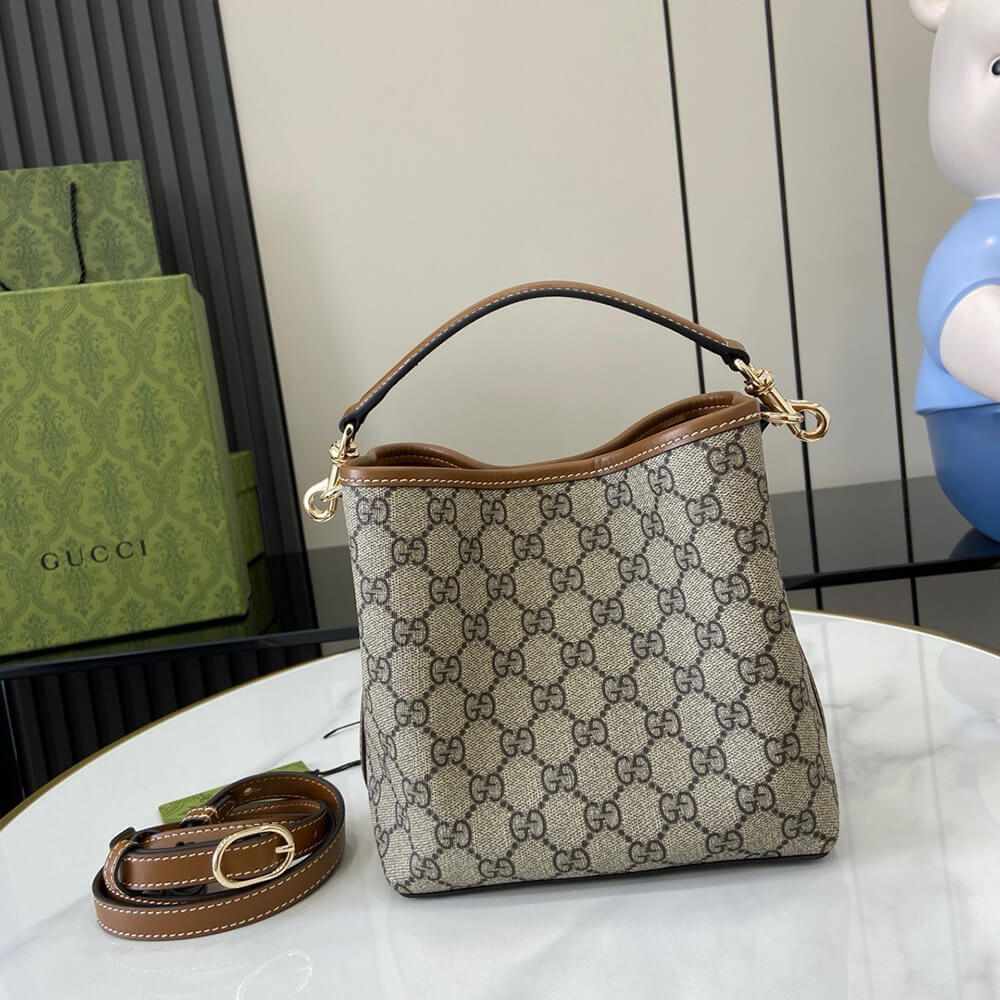 Gucci GG Emblem Mini Bucket Bag - Replica Luxury Bags™