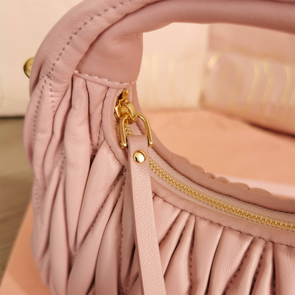 Miumiu Mini Wander Matelasse Nappa Leather Hobo Bag - Replica Luxury Bags™