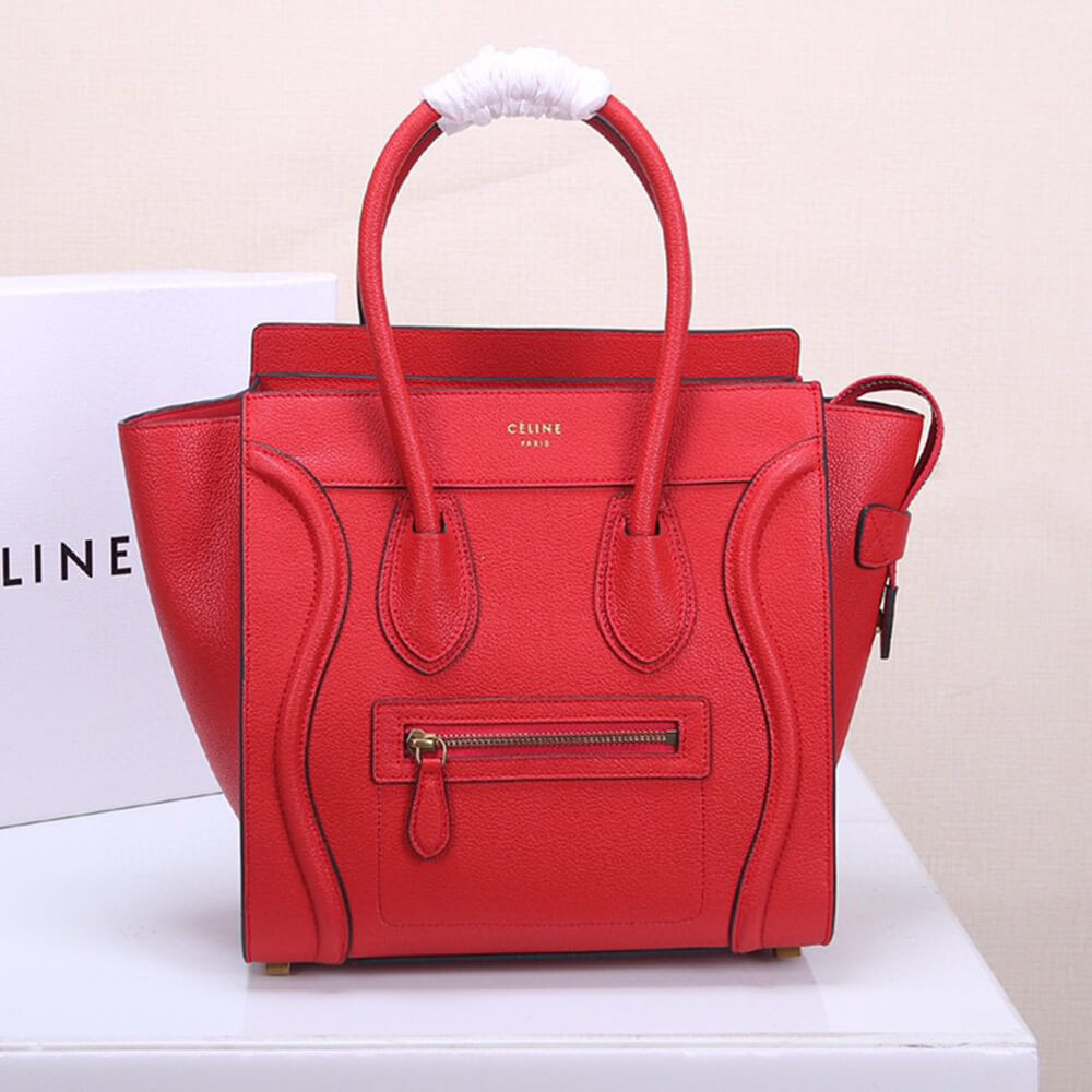 Celine Micro Luggage Handbag in Calfskin - Replica Luxury Bags™