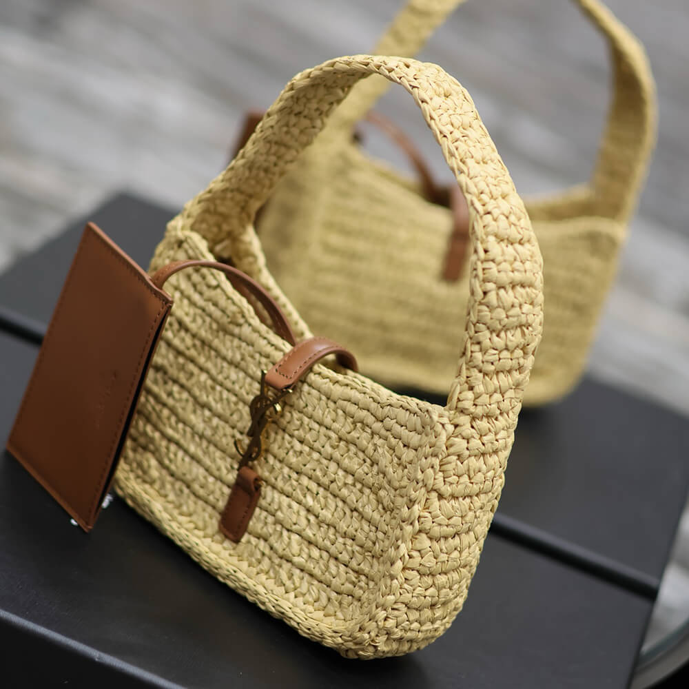 YSL LE 5 A 7 Mini Bag in Raffia - Replica Luxury Bags™