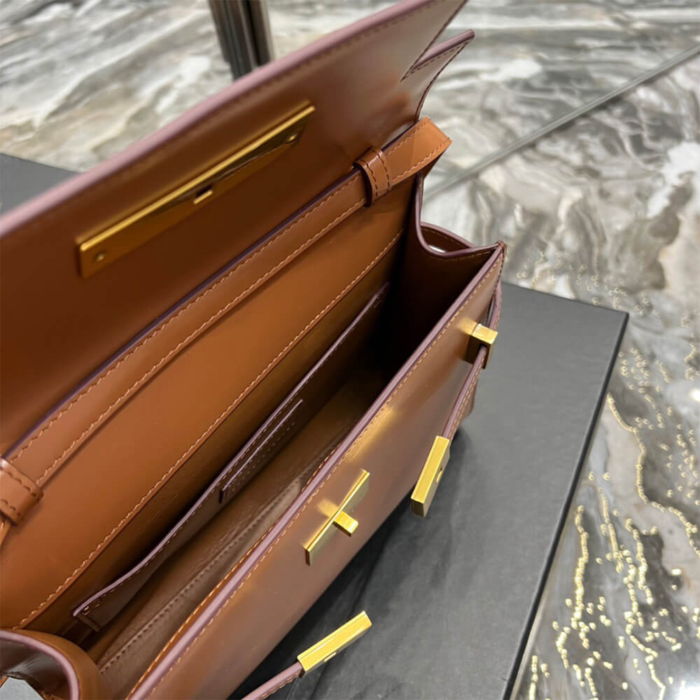 YSL Manhattan Small Shoulder Bag in Box Saint Laurent Leather - Replica Luxury Bags™