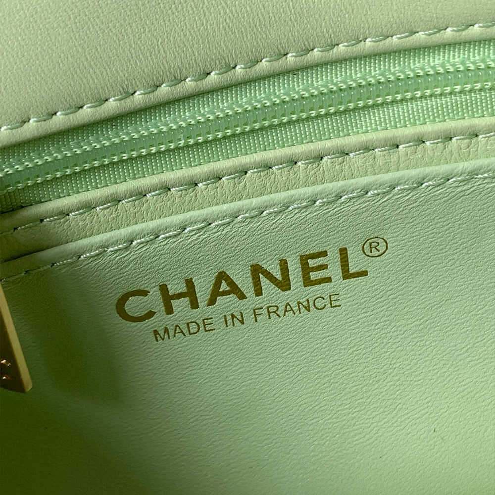 Chanel Pearl Crush Mini Rectangular Flap Bag in Light Green - Replica Luxury Bags™