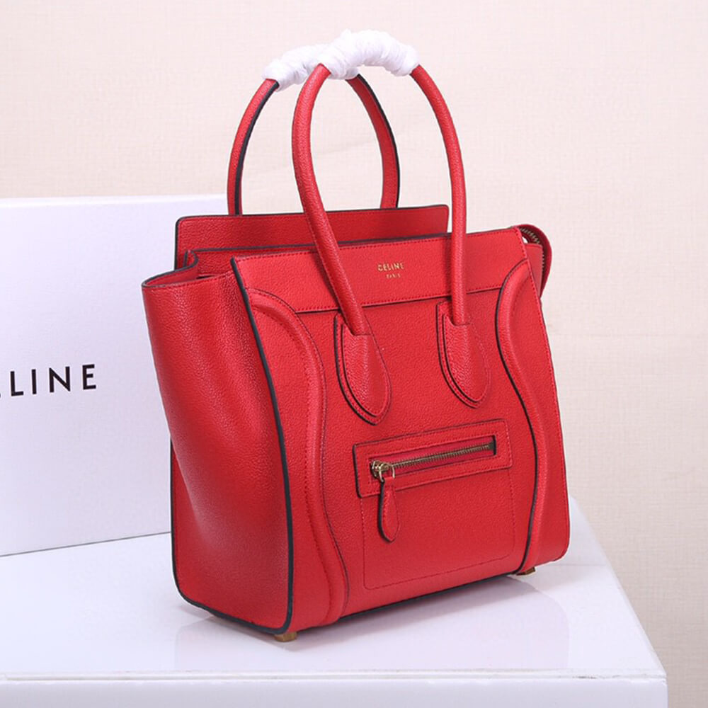 Celine Micro Luggage Handbag in Calfskin - Replica Luxury Bags™