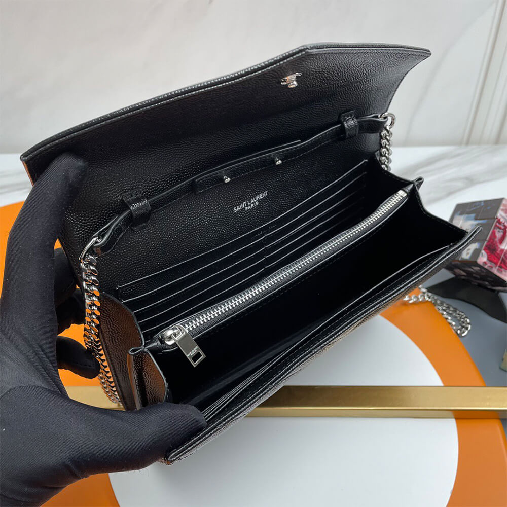 YSL Classic Cassandre Chain Wallet Bag in Grain De Poudre Leather - Replica Luxury Bags™