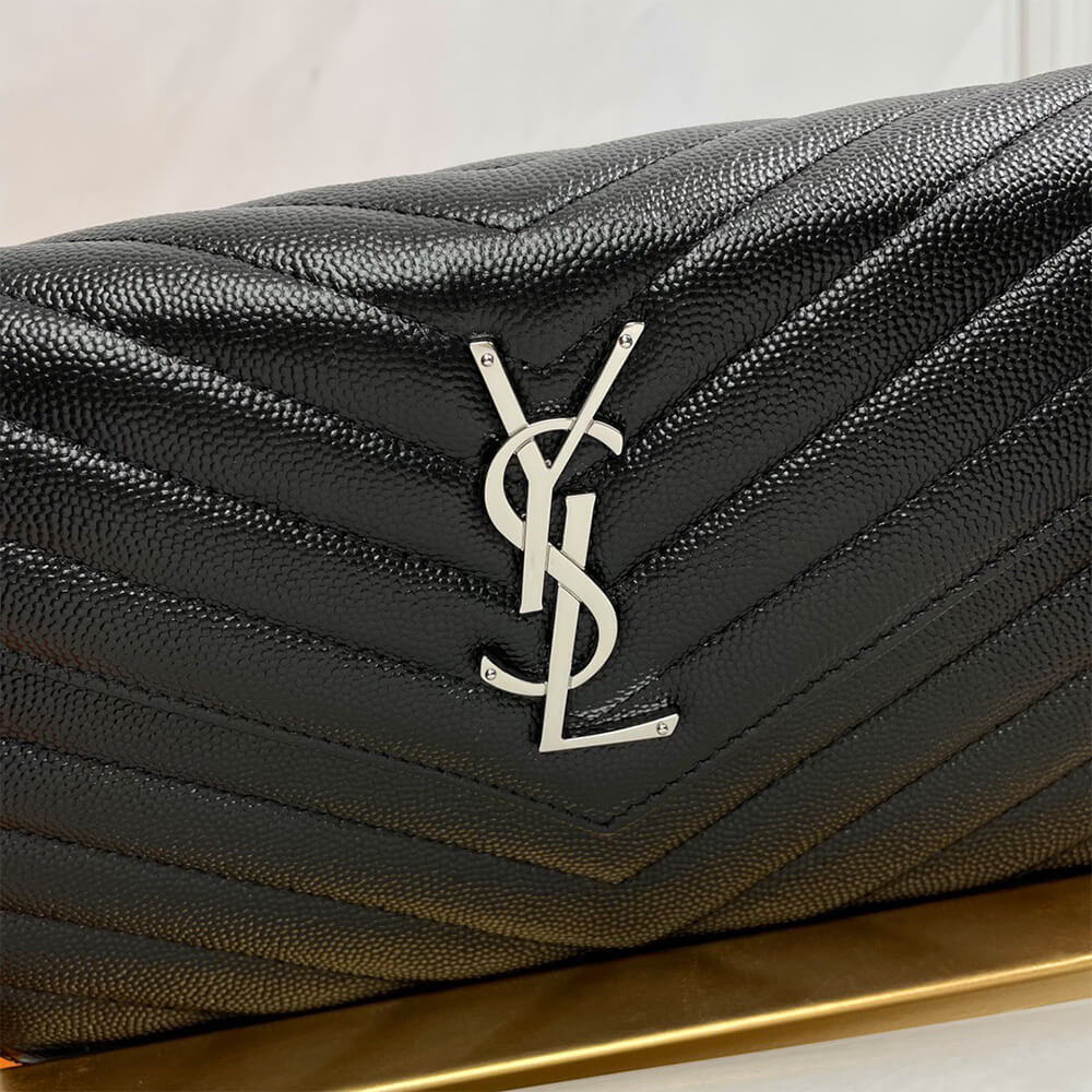 YSL Classic Cassandre Chain Wallet Bag in Grain De Poudre Leather - Replica Luxury Bags™