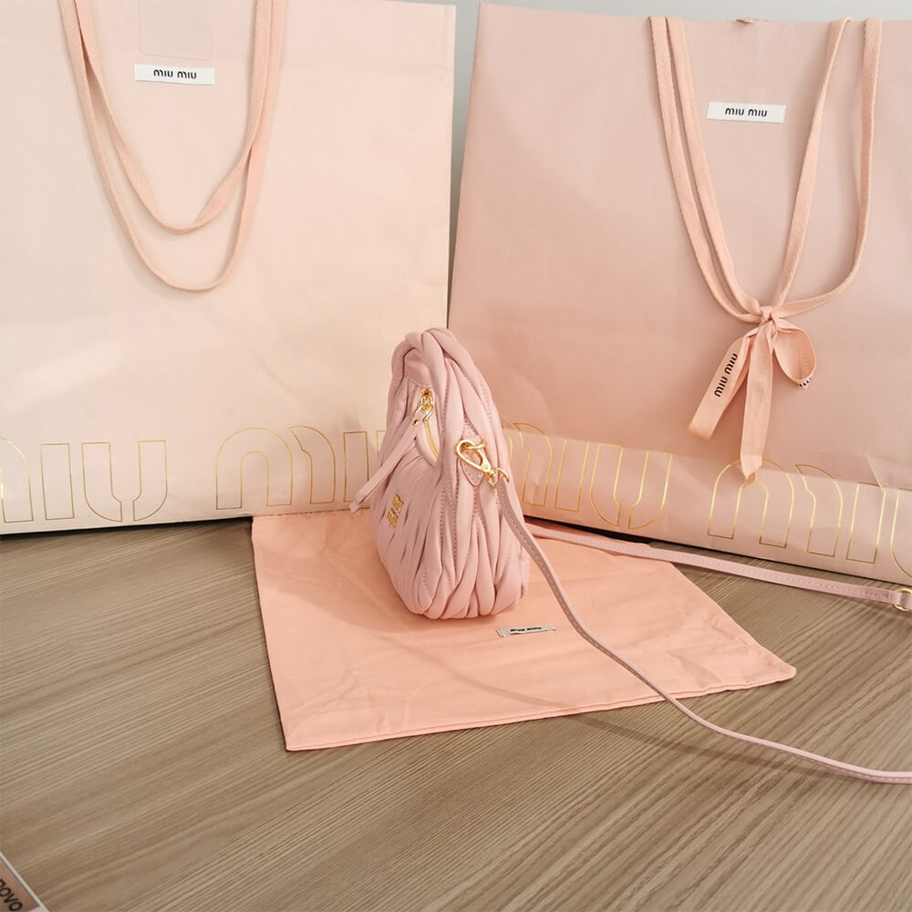 Miumiu Mini Wander Matelasse Nappa Leather Hobo Bag - Replica Luxury Bags™