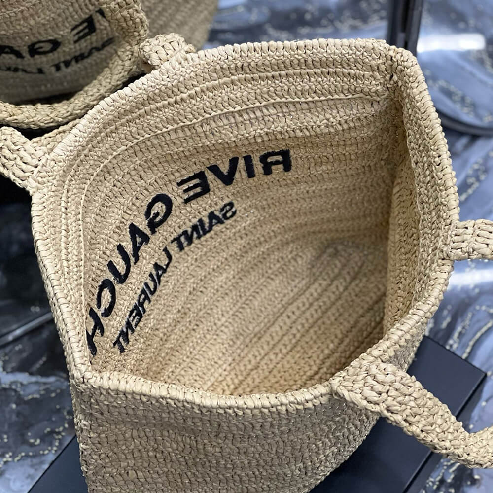YSL Rive Gauche Tote In Raffia Straw Bag - Replica Luxury Bags™