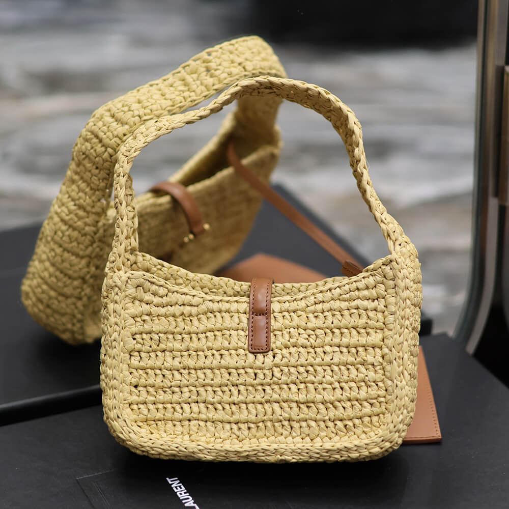 YSL LE 5 A 7 Mini Bag in Raffia - Replica Luxury Bags™