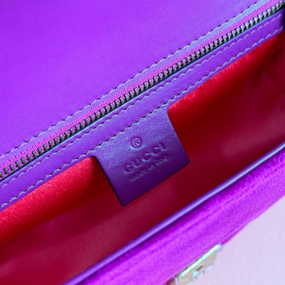 Gucci GG Velvet Small Marmont Shoulder Bag - Replica Luxury Bags™