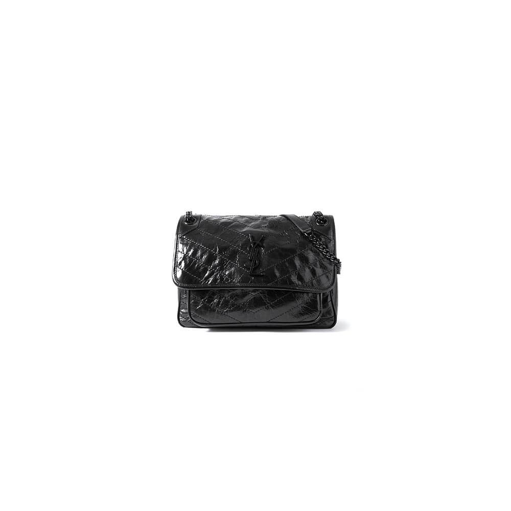 YSL Saint Laurent Niki Medium Bag in Crinkled Vintage Leather - Replica Luxury Bags™