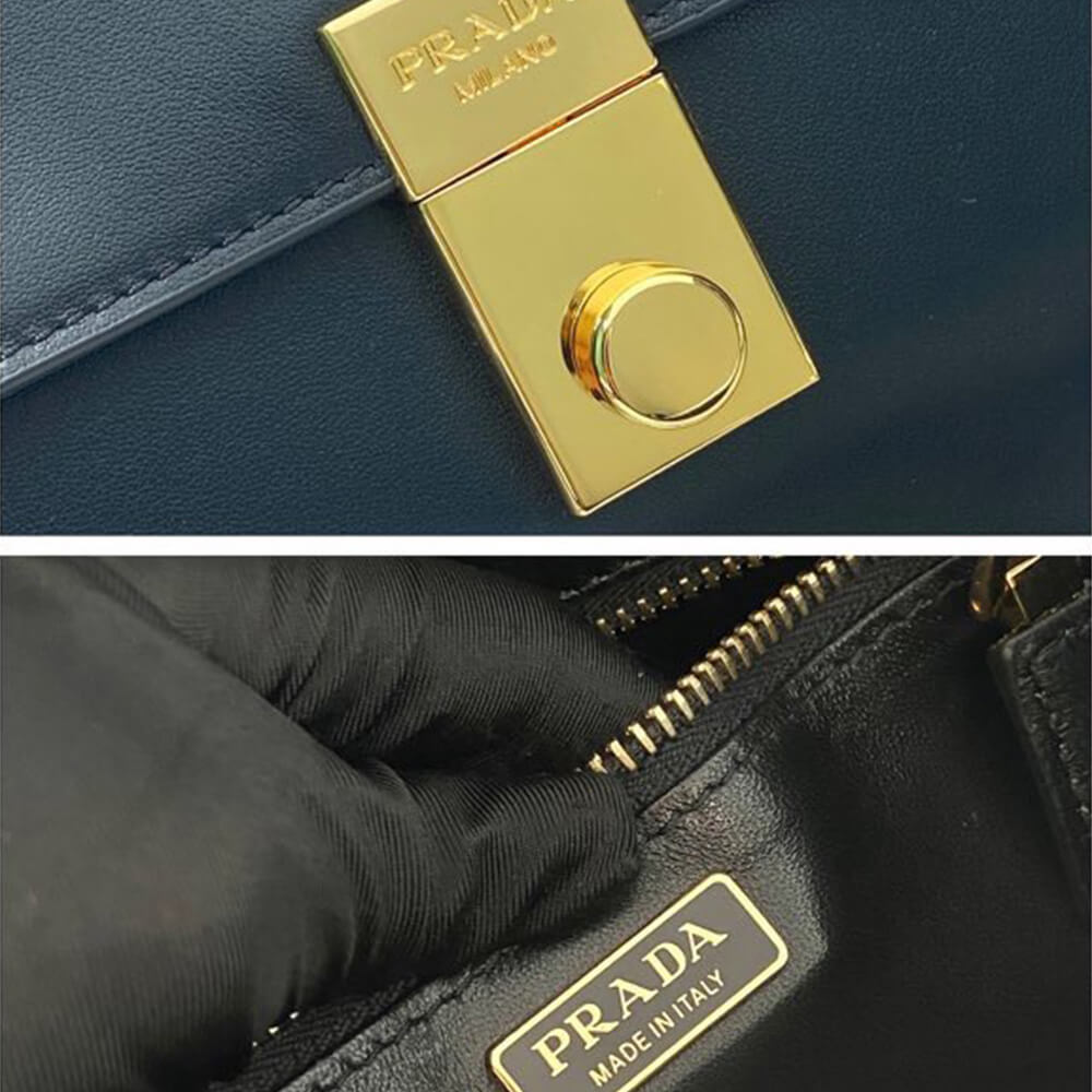 Prada Soft Sound small leather shoulder bag with charms - Replica Luxury Bags™