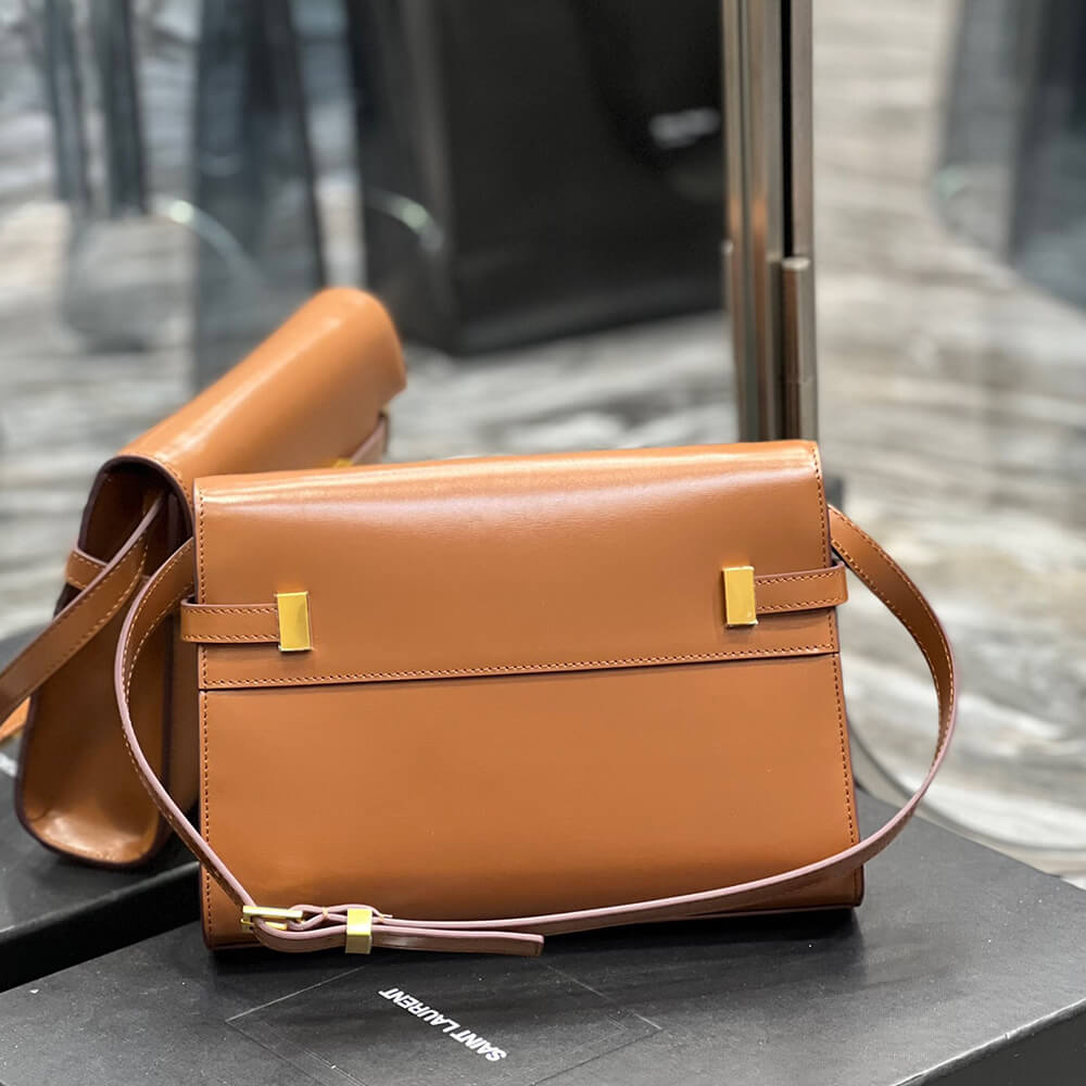 YSL Manhattan Small Shoulder Bag in Box Saint Laurent Leather - Replica Luxury Bags™