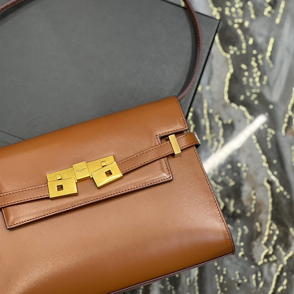 YSL Manhattan Small Shoulder Bag in Box Saint Laurent Leather - Replica Luxury Bags™