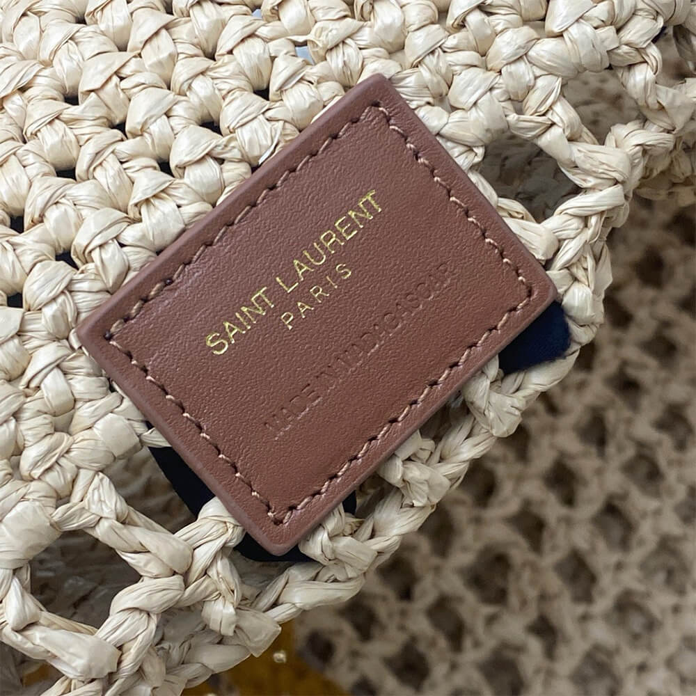 YSL Icare Shopping Bag In Raffia - Replica Luxury Bags™