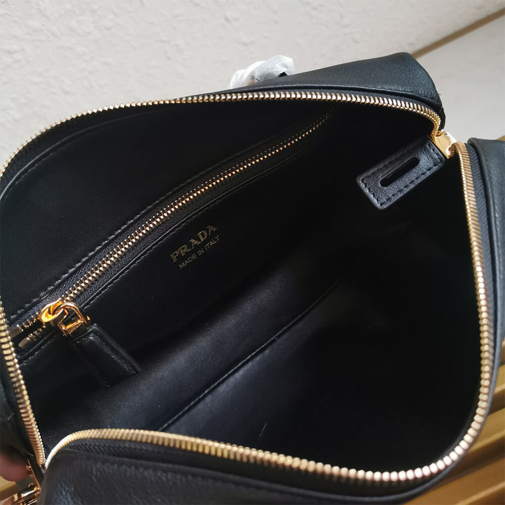 Prada Medium Leather Top Handle Bag with Padlock - Replica Luxury Bags™