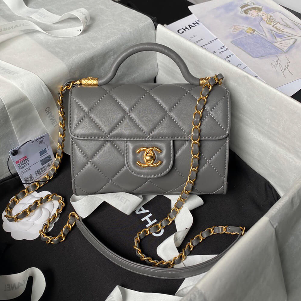 Chanel Mini Flap Bag With Top Handle - Replica Luxury Bags™