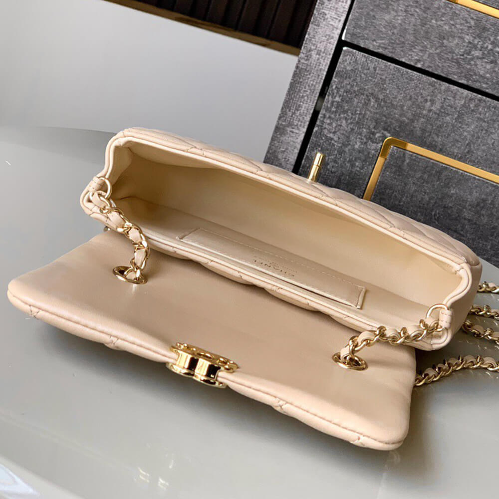 Chanel Flap Phone Holder Bag With Chain - Replica Luxury Bags™