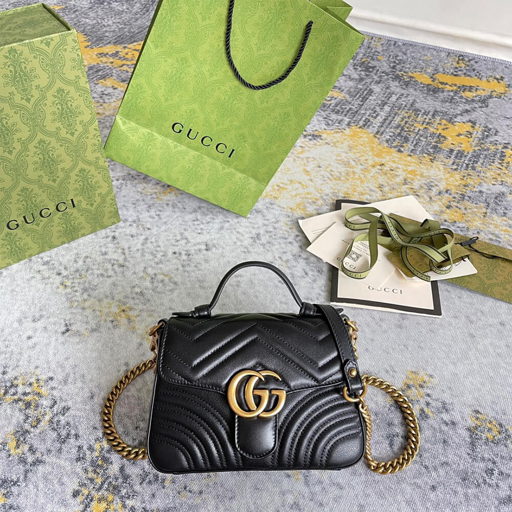Gucci GG Marmont Mini Top Handle Bag - Replica Luxury Bags™