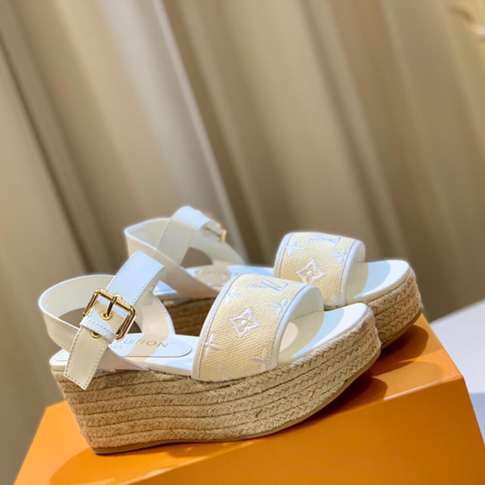 LV Starboard Wedge Sandal Shoes - Replica Luxury Bags™