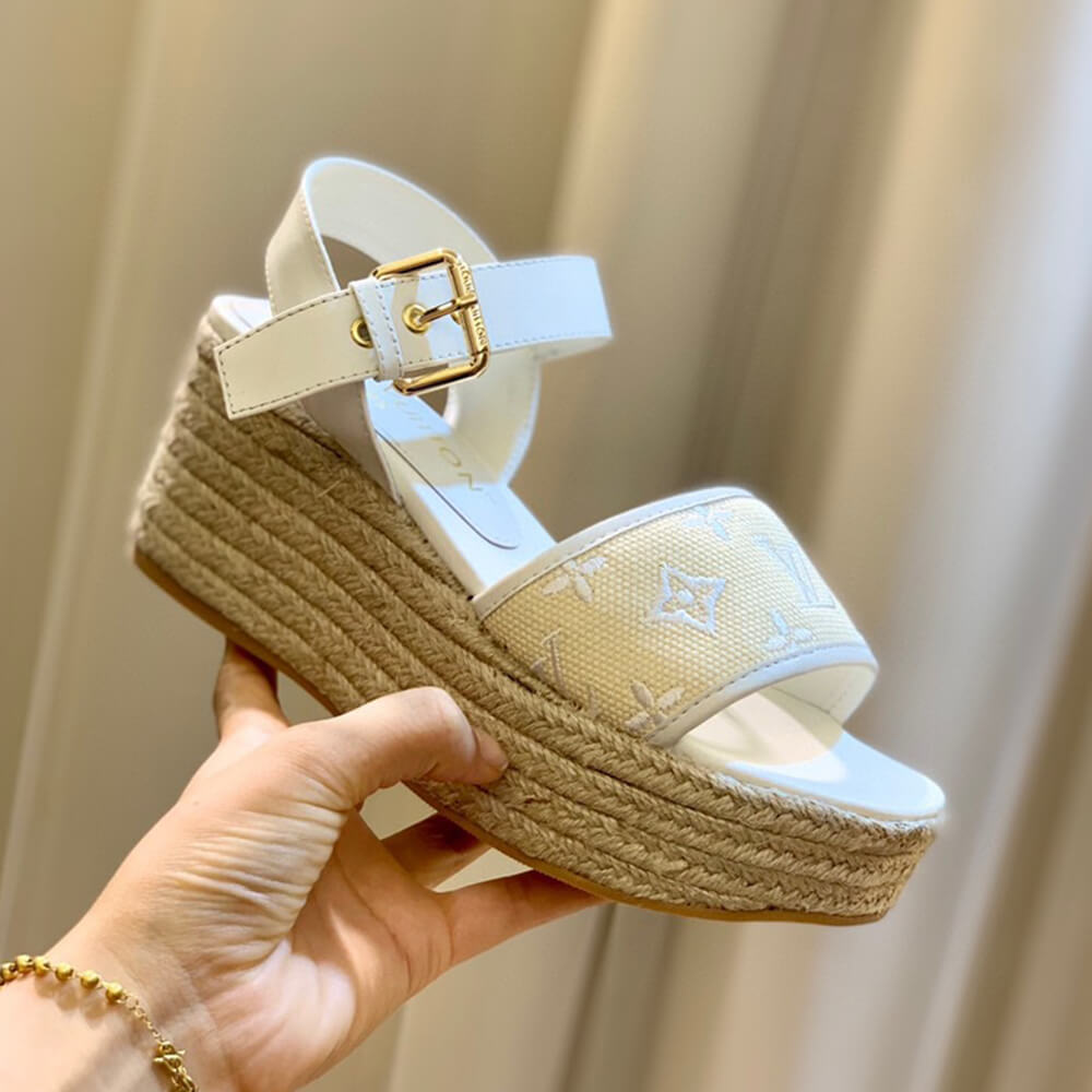 LV Starboard Wedge Sandal Shoes - Replica Luxury Bags™