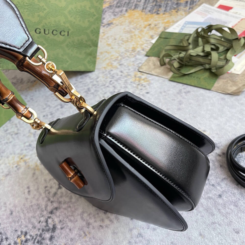 Gucci Bamboo 1947 Jumbo GG Small Top Handle Bag - Replica Luxury Bags™