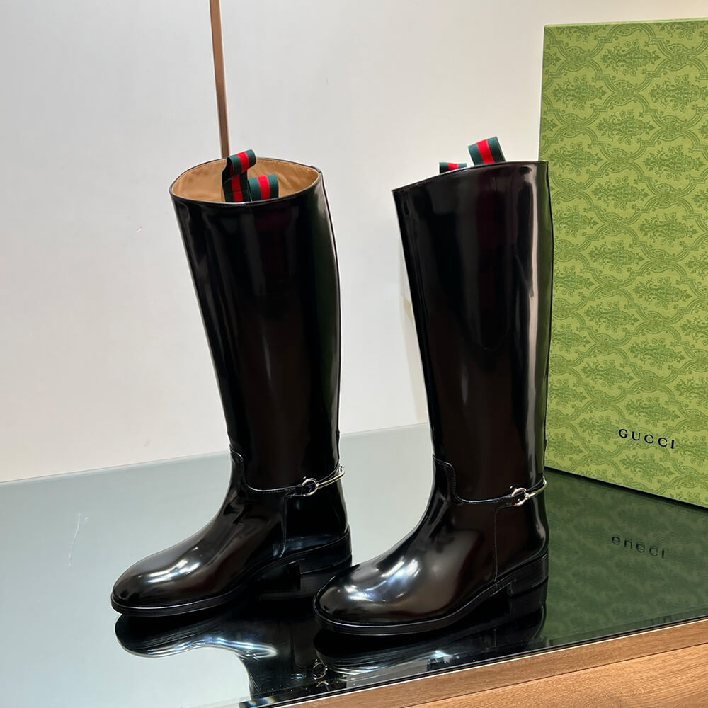 Gucci Women s slim Horsebit boot Shoes - Replica Luxury Bags™