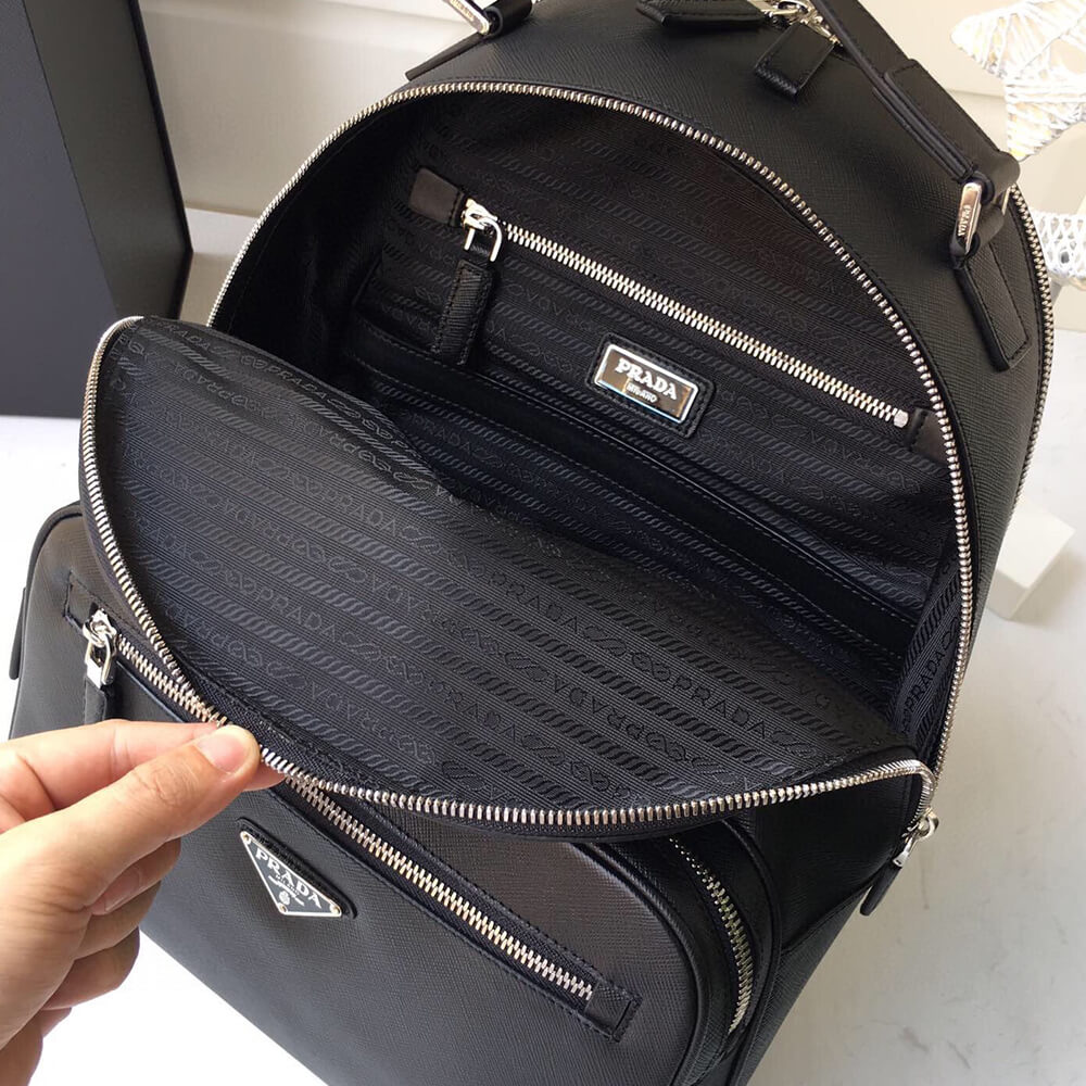 Prada Men Saffiano Leather Backpack Bag - Replica Luxury Bags™