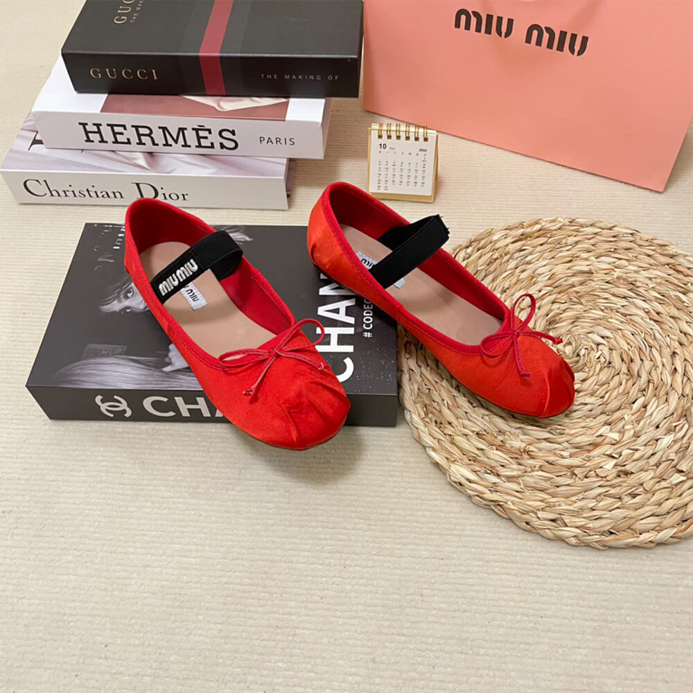MiuMiu Satin ballerinas Shoes - Replica Luxury Bags™
