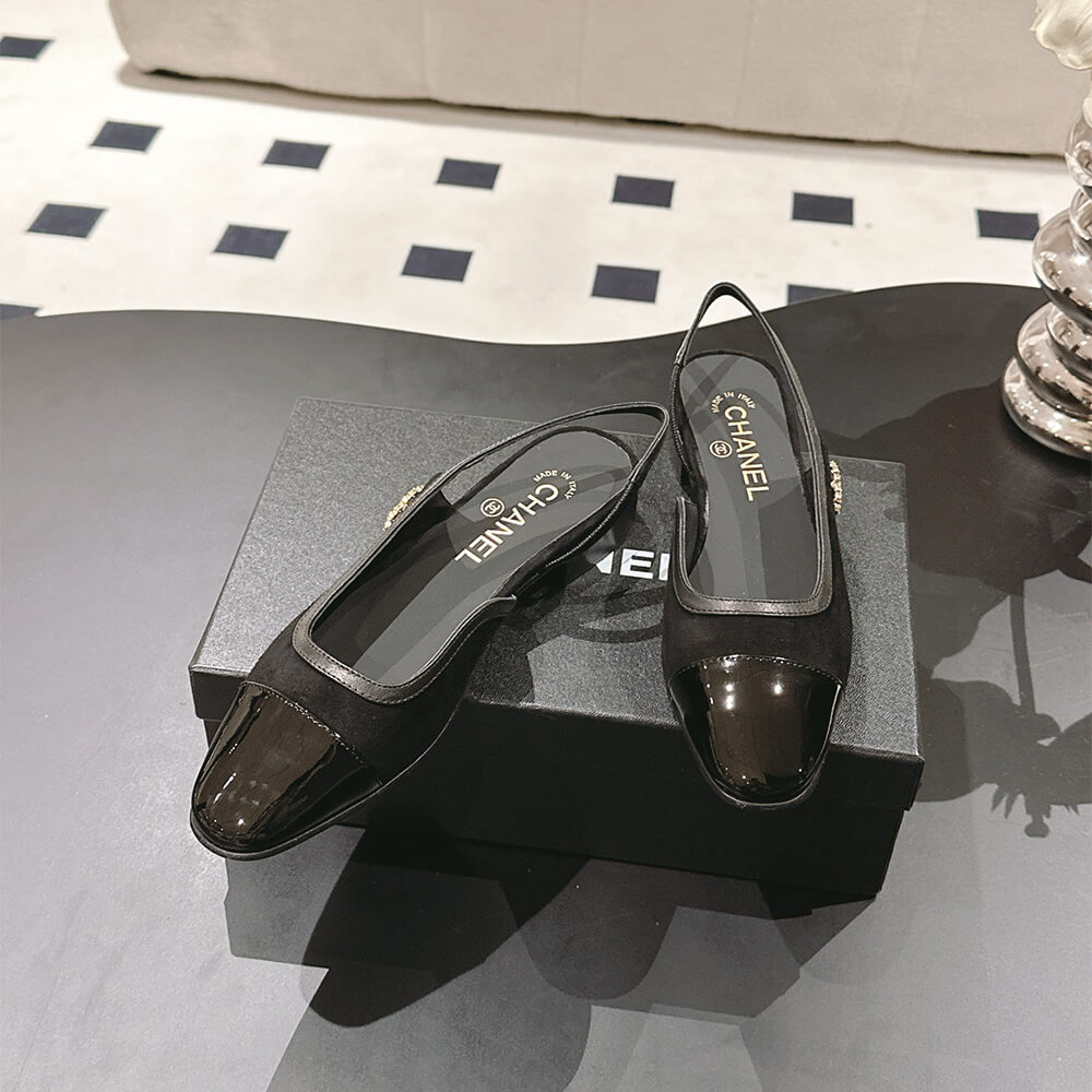 Chanel Diamond Buckle Slingbacks Shoes - Replica Luxury Bags™