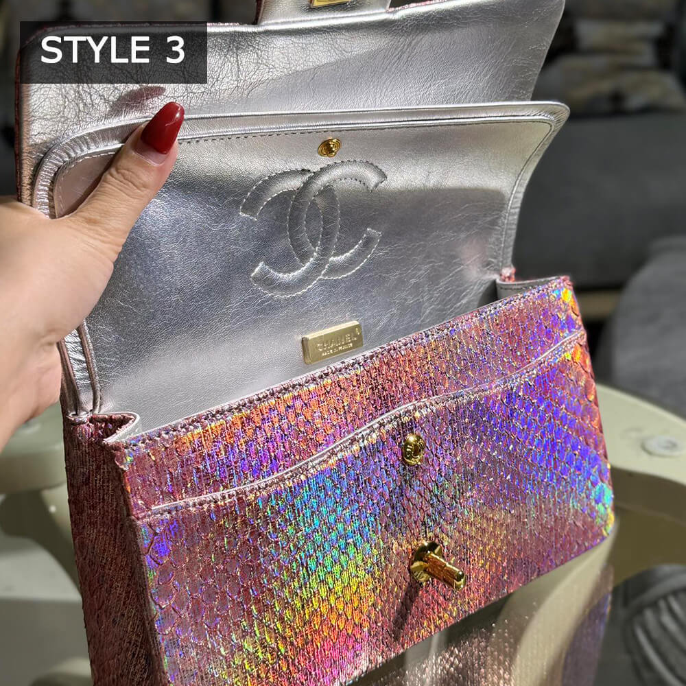 Chanel Classic Flap Medium Bag in Python - Replica Luxury Bags™