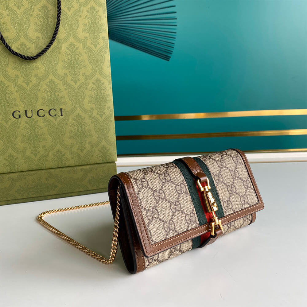 Gucci GG Jackie 1961 Chain Wallet Bag - Replica Luxury Bags™